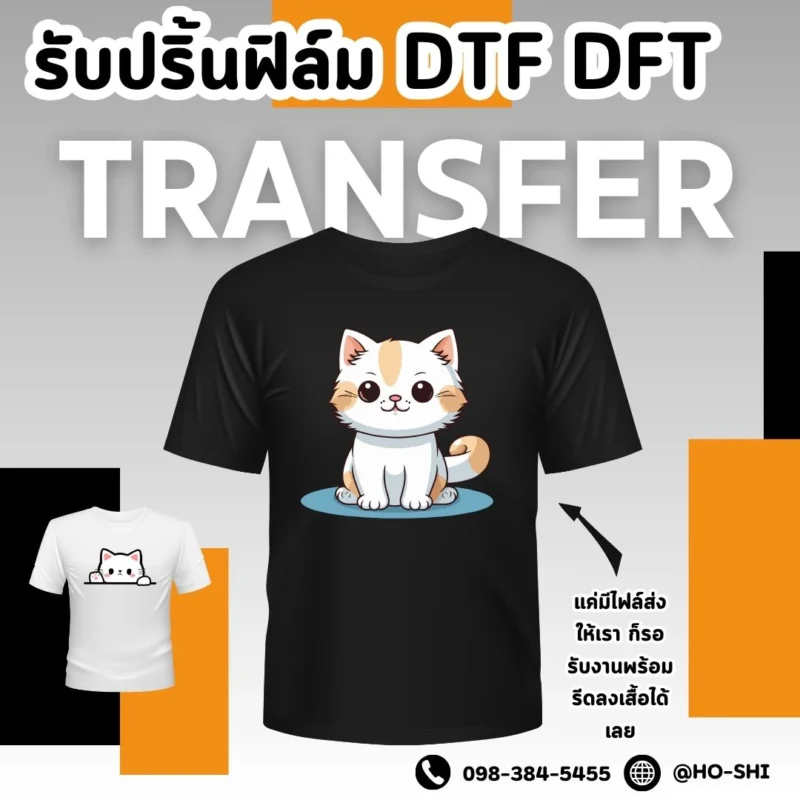รับปริ้นฟิล์ม DTF DFT ด่วน