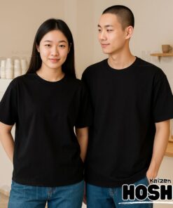 เสื้อยืดโอเวอร์ไซส์ สีดำ