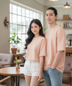 เสื้อโอเวอร์ไซส์สีพีช (Peach)