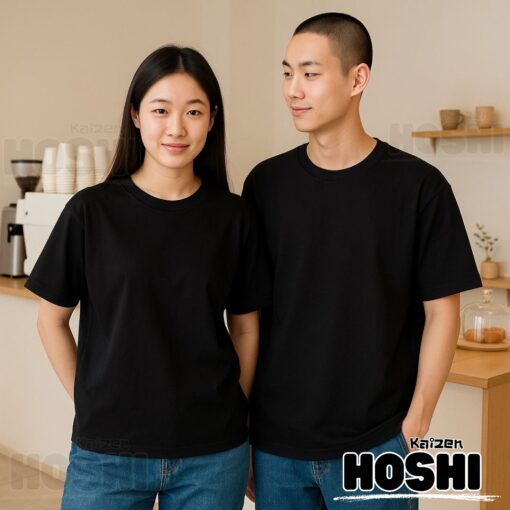 เสื้อยืดโอเวอร์ไซส์ สีดำ