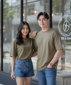 เสื้อโอเวอร์ไซส์สี Olive green