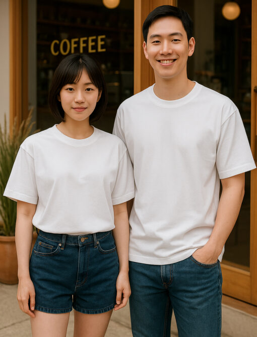 เสื้อโอเวอร์ไซส์สีขาว Premium