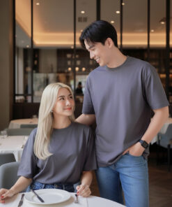 เสื้อโอเวอร์ไซส์สีชาโคล (Charcoal)