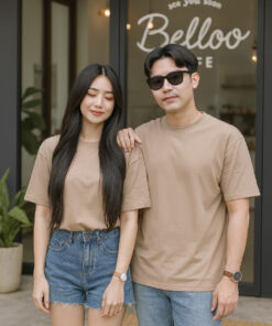 เสื้อโอเวอร์ไซส์สีนู้ด (Nude Tone)
