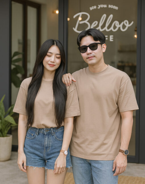เสื้อโอเวอร์ไซส์สีนู้ด (Nude Tone)