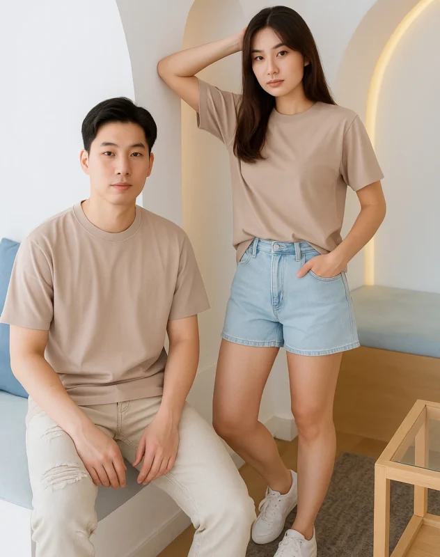 เสื้อโอเวอร์ไซส์สีนู้ด tone