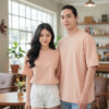 เสื้อโอเวอร์ไซส์สีพีช