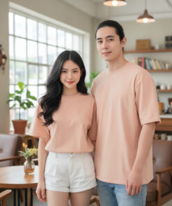 เสื้อโอเวอร์ไซส์สีพีช