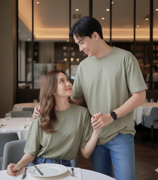เสื้อโอเวอร์ไซส์สีมัทฉะ
