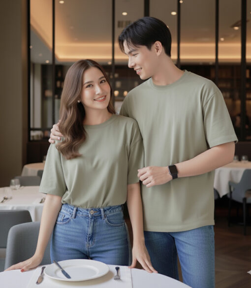 เสื้อโอเวอร์ไซส์สีมัทฉะ (matcha)