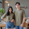 เสื้อโอเวอร์ไซส์สีเขียวขี้ม้า