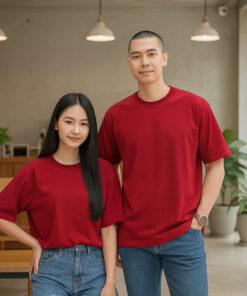 เสื้อโอเวอร์ไซส์สีแดง