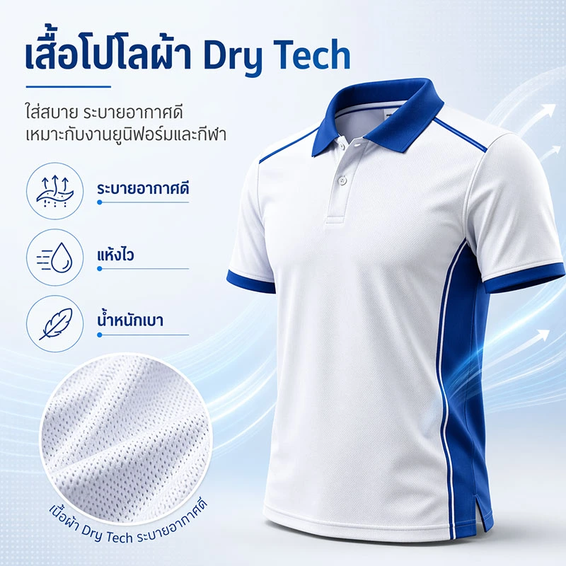 จุดเริ่มต้นที่มา ผ้า Dry Tech