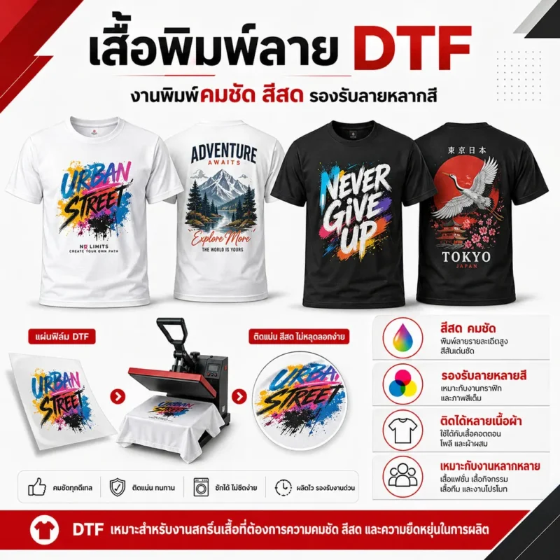 สกรีนเสื้อ DTF