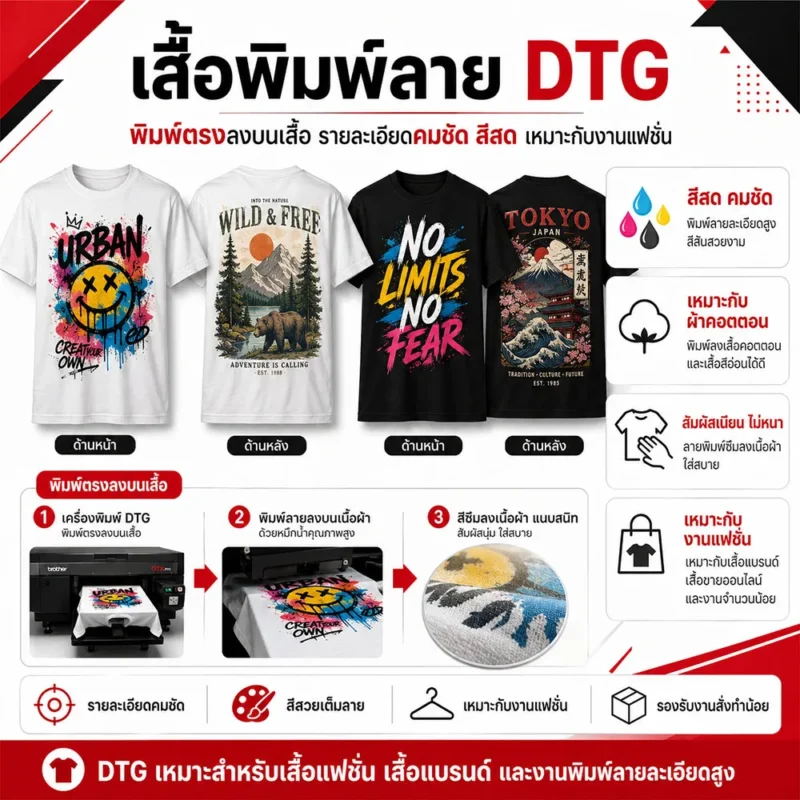 สกรีนเสื้อ DTG