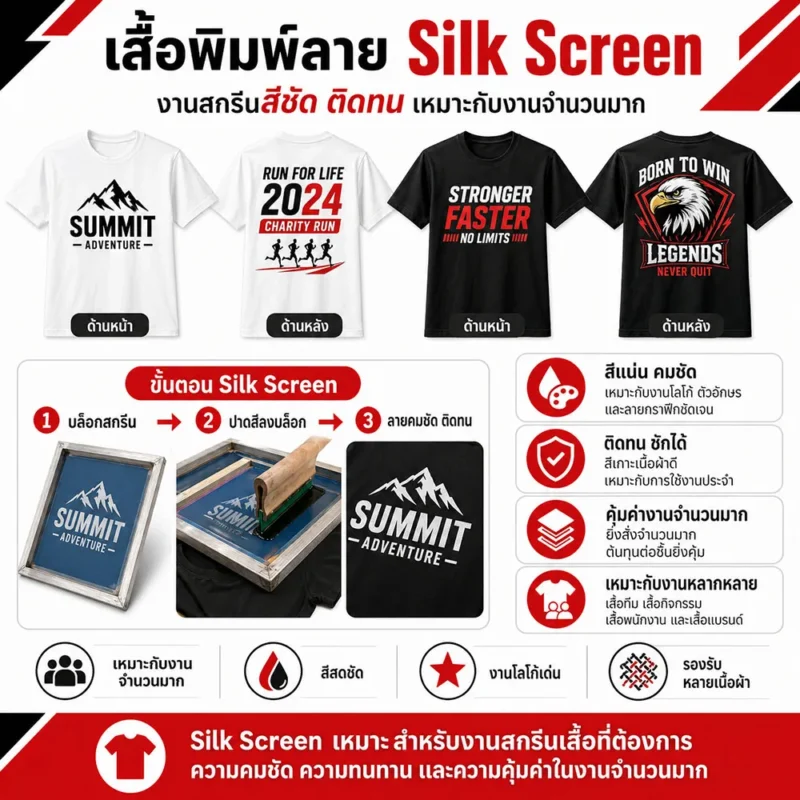 เสื้อพิมพ์ Silk Screen