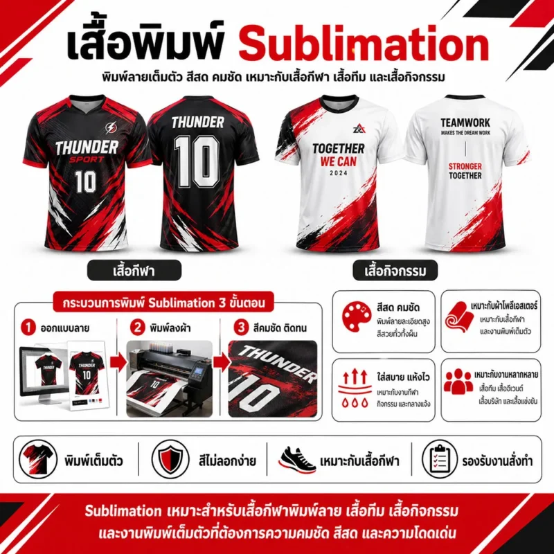 เสื้อพิมพ์ Sublimation