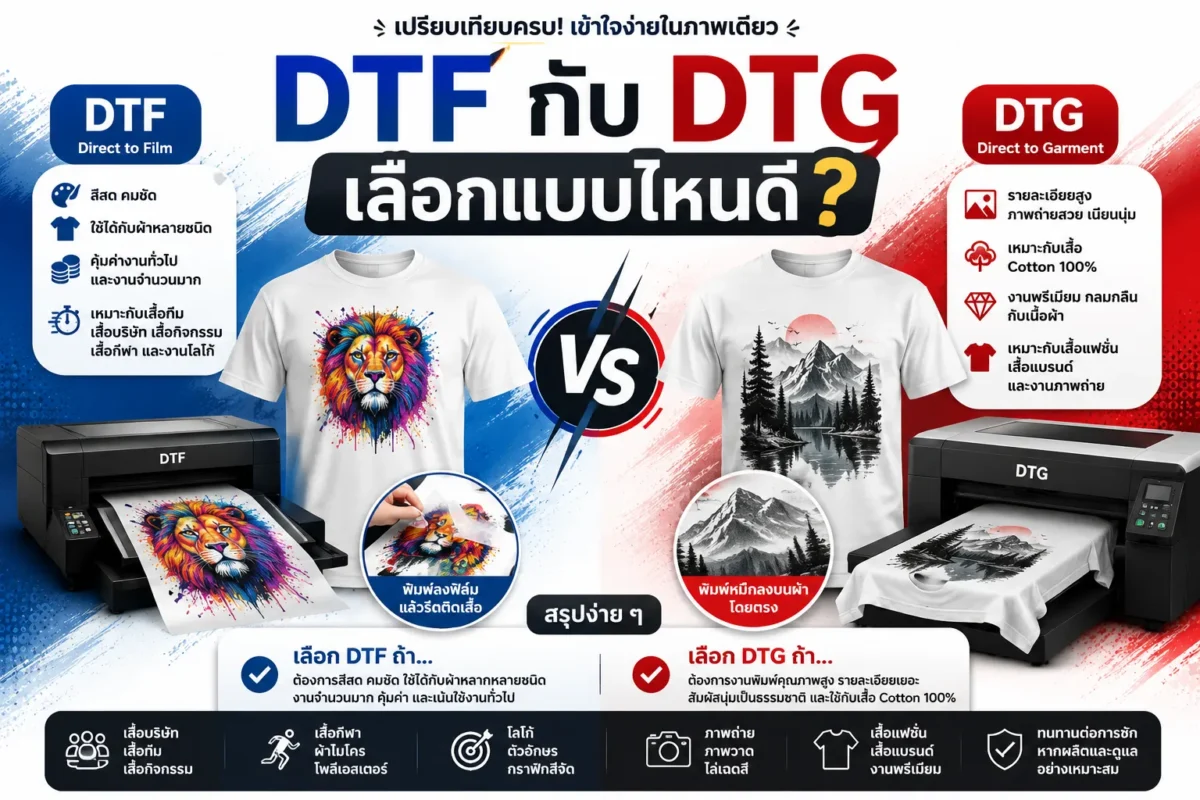 DTF ต่างจาก DTG ยังไง