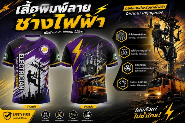 เสื้อพิมพ์ลายช่างไฟฟ้า